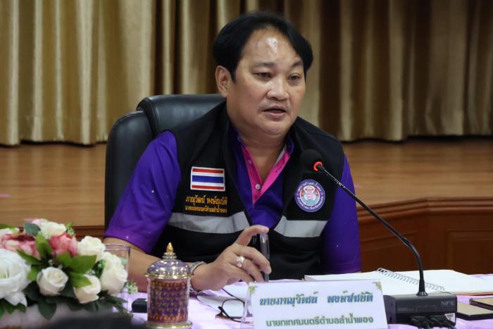 ประชุมประจำเดือน คณะผู้บริหาร พนักงานเทศบาล พนักงานจ้างเทศบาลตำบลลำน้ำพอง ประจำเดือน พฤษภาคม ๒๕๖๗
